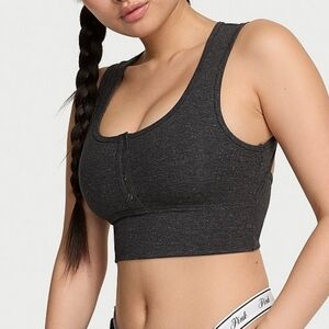 NWT Vs Pink Grey Sparkle Shimmer Sports Bra